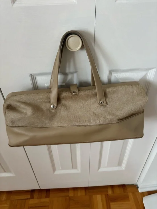 Furla Beige Haircalf and Leather Travel Tote - Picture 3 of 4
